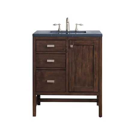 James Martin Vanities Addison 30in Single Vanity, Mid-Century Acacia w/ 3 CM Charcoal Soapstone Quartz Top E444-V30-MCA-3CSP